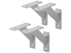 ML-Design 4 Stück Regalhalterung 120 x 120 mm Silber Aluminium Schwebende
