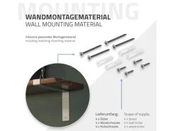 ML-Design 4 Stück Regalhalterung 25x4x14,5 cm Grau aus Metall 10 Zoll L-Form