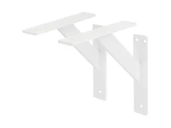 ML-Design 2 Stück Regalhalterung 180x180mm Weiß Aluminium Schwebende Regalwinkel
