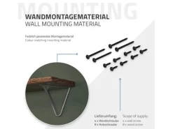 ML-Design 4 Stück Regalhalterung 160 mm Grau aus Metall Dreieckige Schwebe