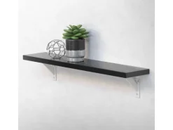 ML-Design 2 Stück Regalhalterung 120x120mm Weiß Aluminium Schwebende Regalwinkel