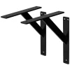 ML-Design 4 Stück Regalhalterung 240 x 240 mm Schwarz Aluminium Schwebende