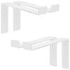 ML-Design 4 Stück Regalhalterung 25x4x14,5 cm Weiß aus Metall 10 Zoll L-Form