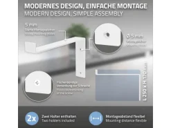 ML-Design 4 Stück Regalhalterung 25x4x14,5 cm Weiß aus Metall 10 Zoll L-Form
