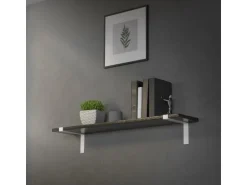 ML-Design 4 Stück Regalhalterung 25x4x14,5 cm Weiß aus Metall 10 Zoll L-Form