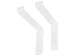 ML-Design 2 Stück Regalhalterung 25x4x14,5 cm Weiß aus Metall 10 Zoll L-Form