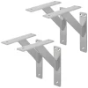 ML-Design 4 Stück Regalhalterung 180 x 180 mm Silber Aluminium Schwebende
