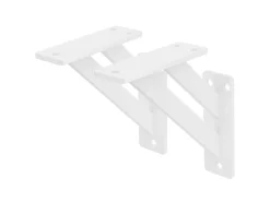 ML-Design 2 Stück Regalhalterung 12x12 cm Weiß Aluminium Schwebende Regalwinkel
