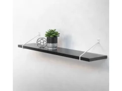 ML-Design 2 Stück Regalhalterung 220 mm Weiß aus Stahl Haarnadel Regalwinkel