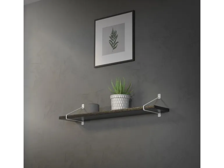 ML-Design 2 Stück Regalhalterung 220 mm Weiß aus Stahl Haarnadel Regalwinkel