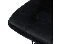ML-Design Barhocker 2Er Set aus Samt Schwarz Barstuhl mit Rückenlehne Fußstütze