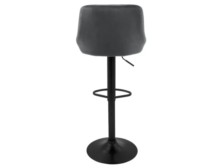 ML-Design Barhocker 4Er Set aus Samt Grau mit Rückenlehne Drehbar