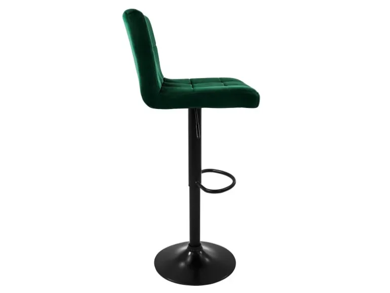 ML-Design Barhocker 2Er Set aus Samt Grün Gepolsterter Barstuhl mit Rückenlehne
