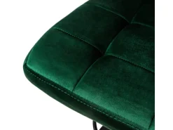 ML-Design Barhocker 4Er Set Bezug aus Samt Grün mit Rückenlehne und Fußstütze