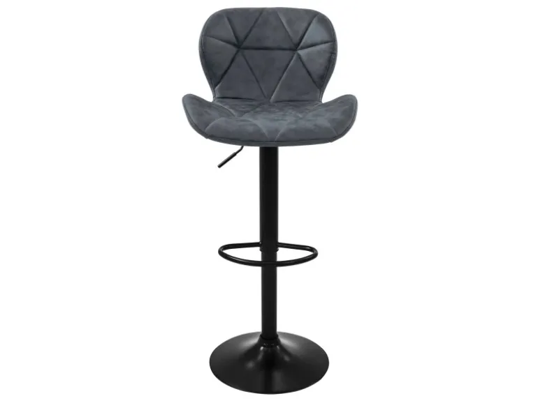 ML-Design Barhocker 4Er Set Kunstleder Anthrazit Rückenlehne Drehbar