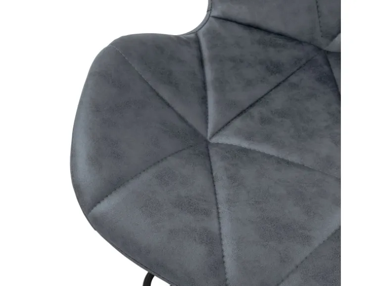 ML-Design Barhocker 4Er Set Kunstleder Anthrazit Rückenlehne Drehbar