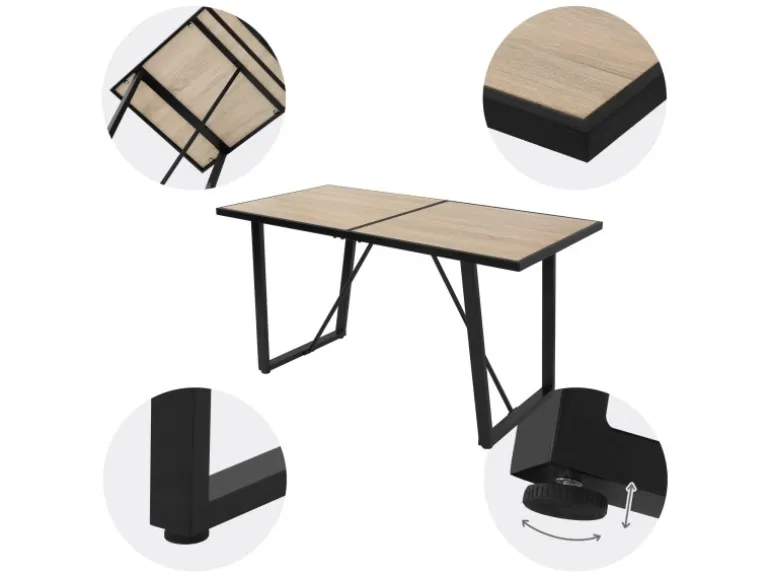 ML-Design Esstisch 140x70x75 cm Eiche Optik Rechteckiger für 6 Personen