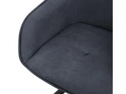 ML-Design Esszimmerstühle Drehbar 4Er Set Textil Webstoff Schwarz Drehstuhl