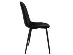ML-Design Esszimmerstühle 4er Set Schwarz Küchenstuhl mit Samtbezug