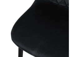 ML-Design Esszimmerstühle 4er Set Schwarz Küchenstuhl mit Samtbezug