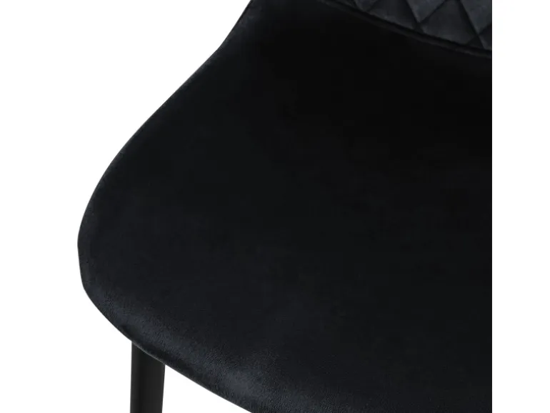 ML-Design Esszimmerstühle 4er Set Schwarz Küchenstuhl mit Samtbezug