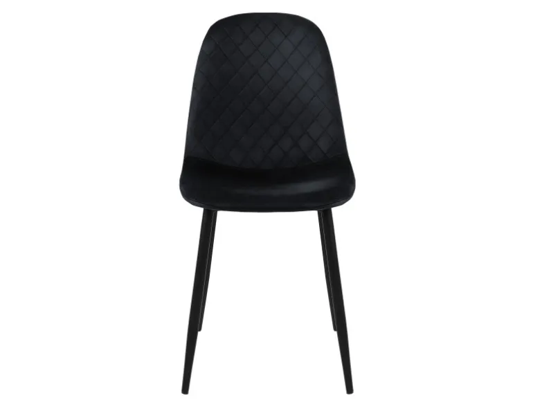 ML-Design Esszimmerstühle 4er Set Schwarz Küchenstuhl mit Samtbezug