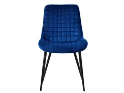 ML-Design Esszimmerstühle 2Er Set Dunkelblau Sitzfläche aus Samt mit Rückenlehne