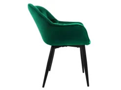 ML-Design Esszimmerstühle 4Er Set Dunkelgrün Küchenstuhl mit Dickem Samtstoff