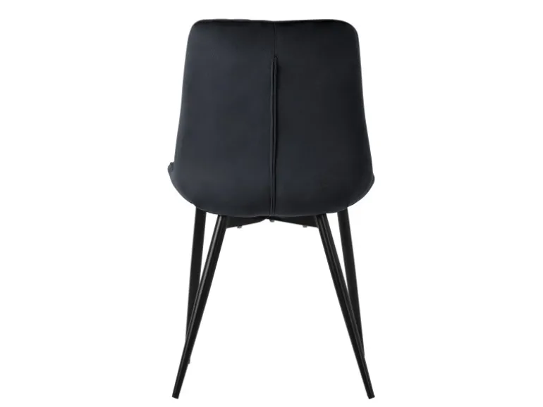 ML-Design Esszimmerstühle 6Er Set Schwarz Sitzfläche aus Samt mit Rückenlehne