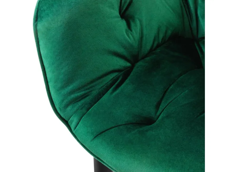 ML-Design Esszimmerstühle 2er Set Dunkelgrün aus Dickem Samtstoff