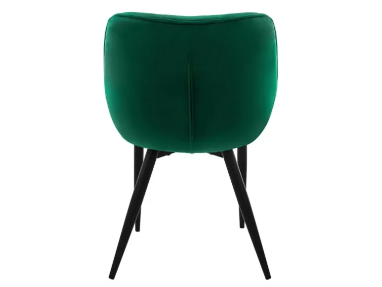 ML-Design Esszimmerstühle 2er Set Dunkelgrün aus Dickem Samtstoff