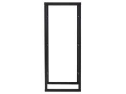 ML-Design Kaminholzregal 60x150x25 cm Rechteckig Schwarz Metall Innen/Außen