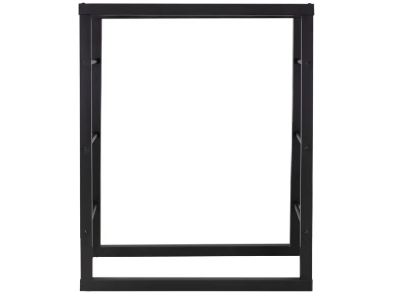 ML-Design Kaminholzregal 80x100x25 cm Rechteckig Schwarz Metall Innen/Außen