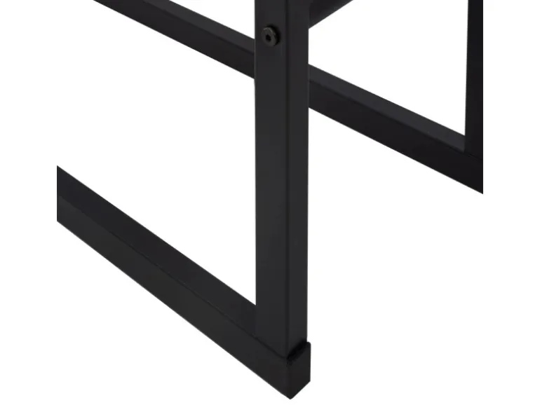 ML-Design Kaminholzregal 80x100x25 cm Rechteckig Schwarz Metall Innen/Außen