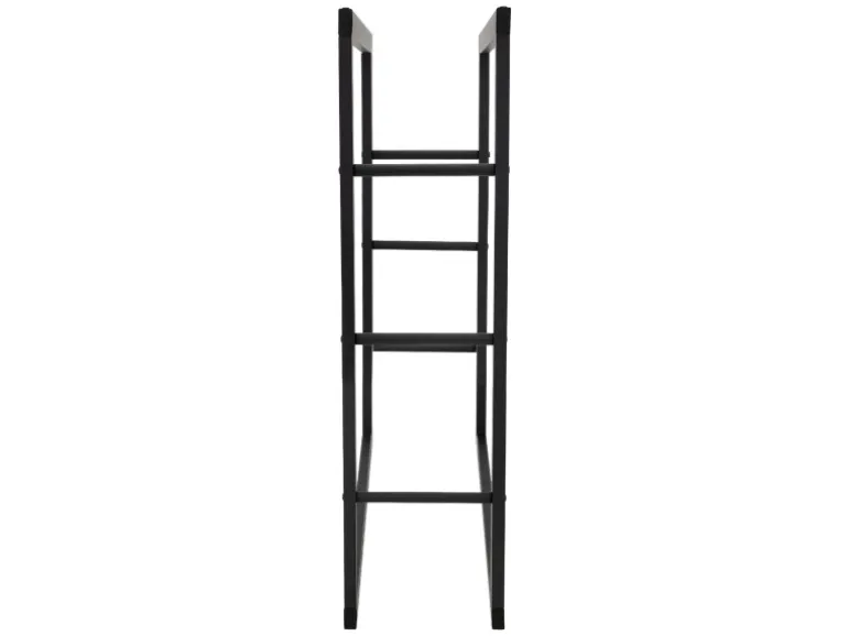 ML-Design Kaminholzregal 80x100x25 cm Rechteckig Schwarz Metall Innen/Außen