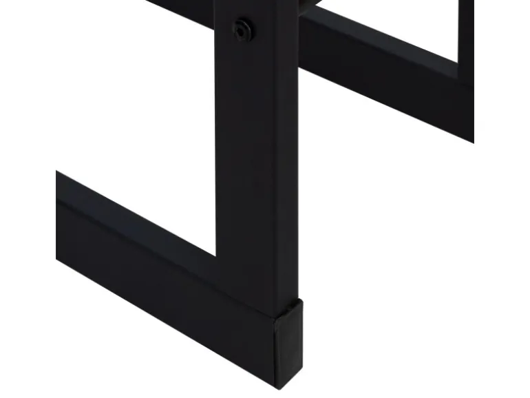 ML-Design Kaminholzregal 40x100x25cm Rechteckig Schwarz aus Metall Innen/Außen