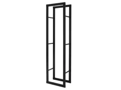ML-Design Kaminholzregal 40x150x25 cm Rechteckig Schwarz Metall Innen/Außen