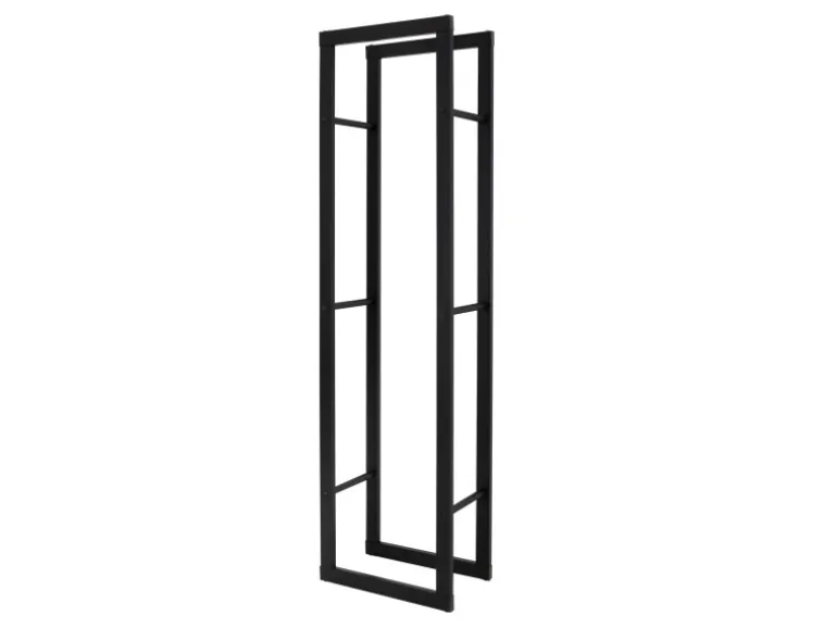 ML-Design Kaminholzregal 40x150x25 cm Rechteckig Schwarz Metall Innen/Außen