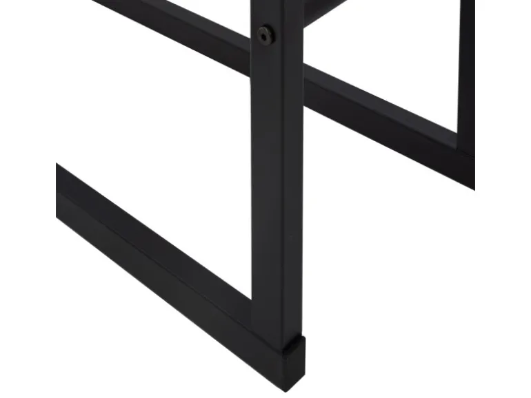 ML-Design Kaminholzregal 40x150x25 cm Rechteckig Schwarz Metall Innen/Außen