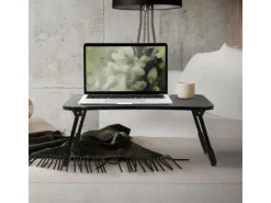 ML-Design Laptoptisch für Bett Schwarz 60x40 cm Betttisch Klappbar