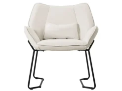 ML-Design Loungesessel Beige mit Leinenbezug mit Armlehne und Rückenlehne