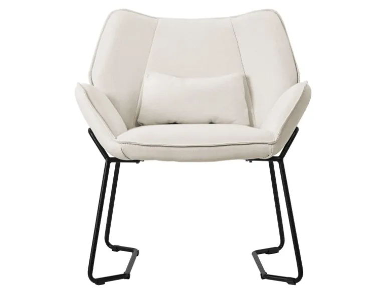 ML-Design Loungesessel Beige mit Leinenbezug mit Armlehne und Rückenlehne