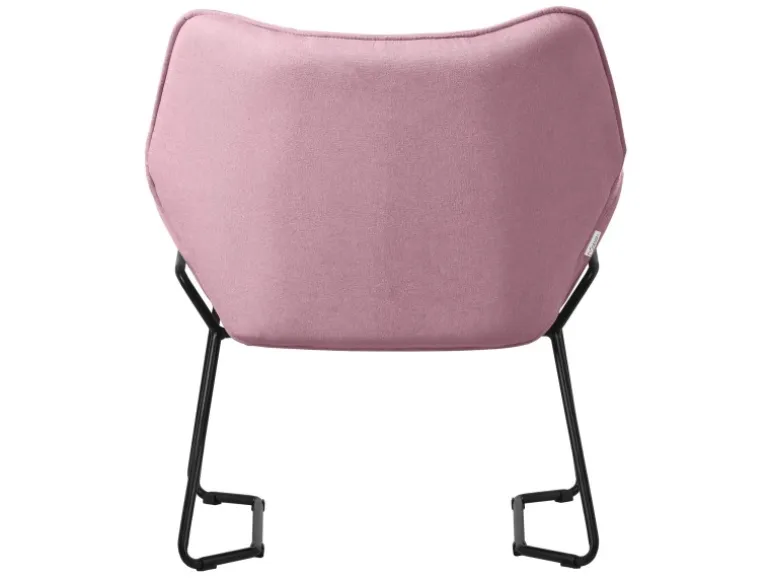 ML-Design Loungesessel Rosa mit Leinenbezug mit Armlehne und Rückenlehne