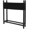 ML-Design Metall Kaminholzregal mit Abdeckung 113x25x115 cm Anthrazit Stahl