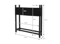 ML-Design Metall Kaminholzregal mit Abdeckung 113x25x115 cm Anthrazit Stahl