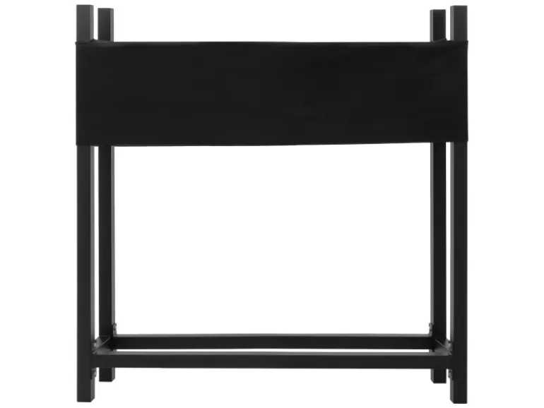 ML-Design Metall Kaminholzregal mit Abdeckung 113x25x115 cm Anthrazit Stahl