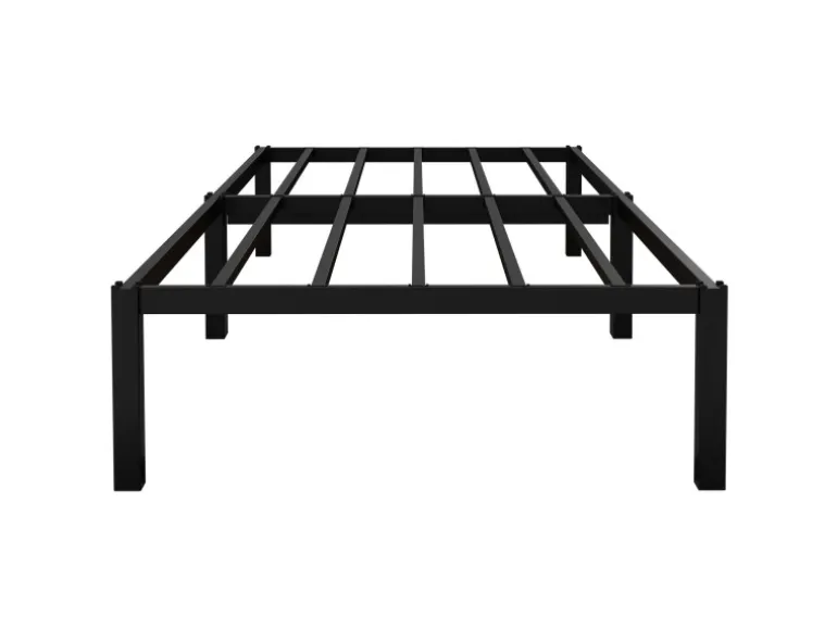 ML-Design Metallbett 90x200cm auf Stahlrahmen mit Lattenrost Schwarz Bettgestell