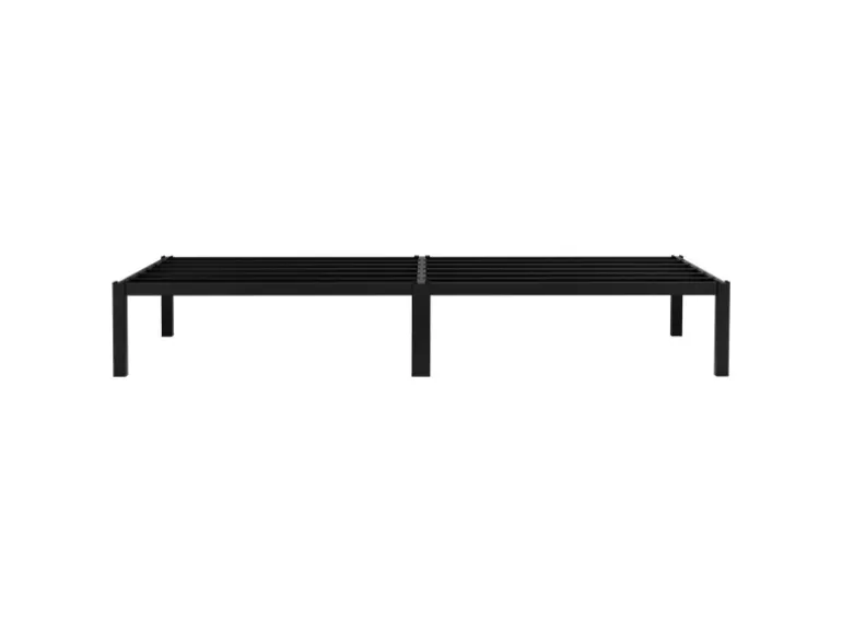 ML-Design Metallbett 90x200cm auf Stahlrahmen mit Lattenrost Schwarz Bettgestell