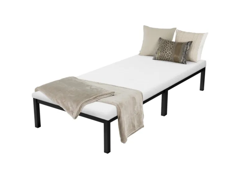 ML-Design Metallbett 90x200cm auf Stahlrahmen mit Lattenrost Schwarz Bettgestell