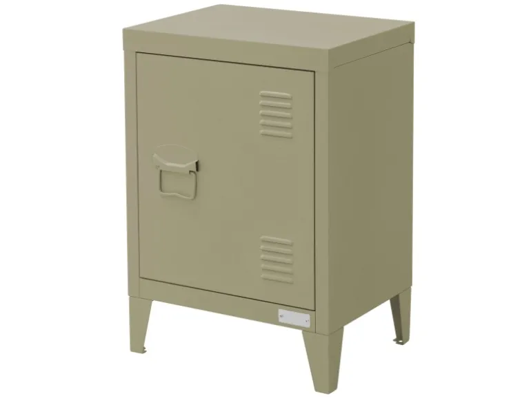 ML-Design Nachttisch in Olive 40x30x58 cm aus Stahl Industriedesign